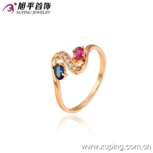 13015 Mode Hot-Selling Nice 18k plaqué or bijoux bague en cristal pour femme ou fille